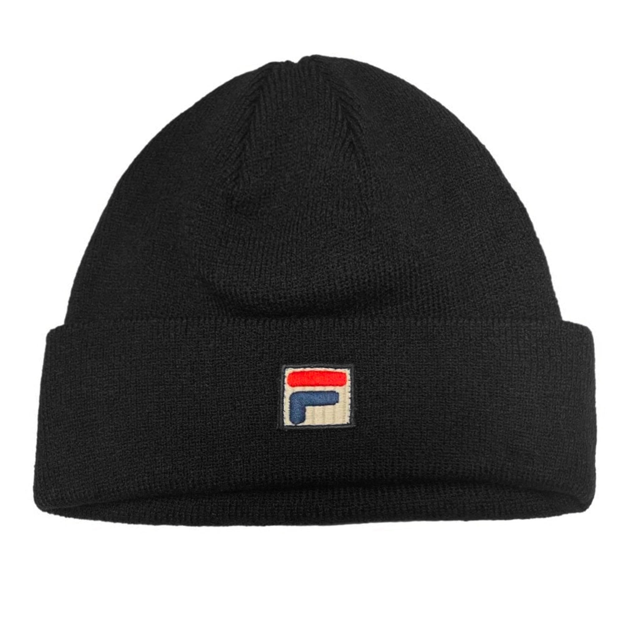 Kart2 Fine Rib Knit Turn Up Beanie - Black