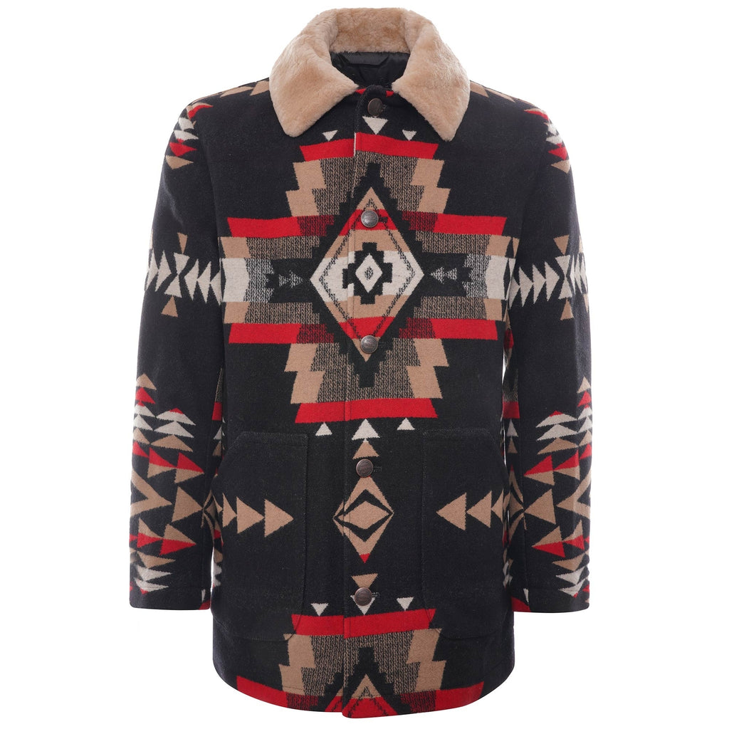Pendleton Woolen Mills Brownsville Shearling Collar Coat - Rock Point