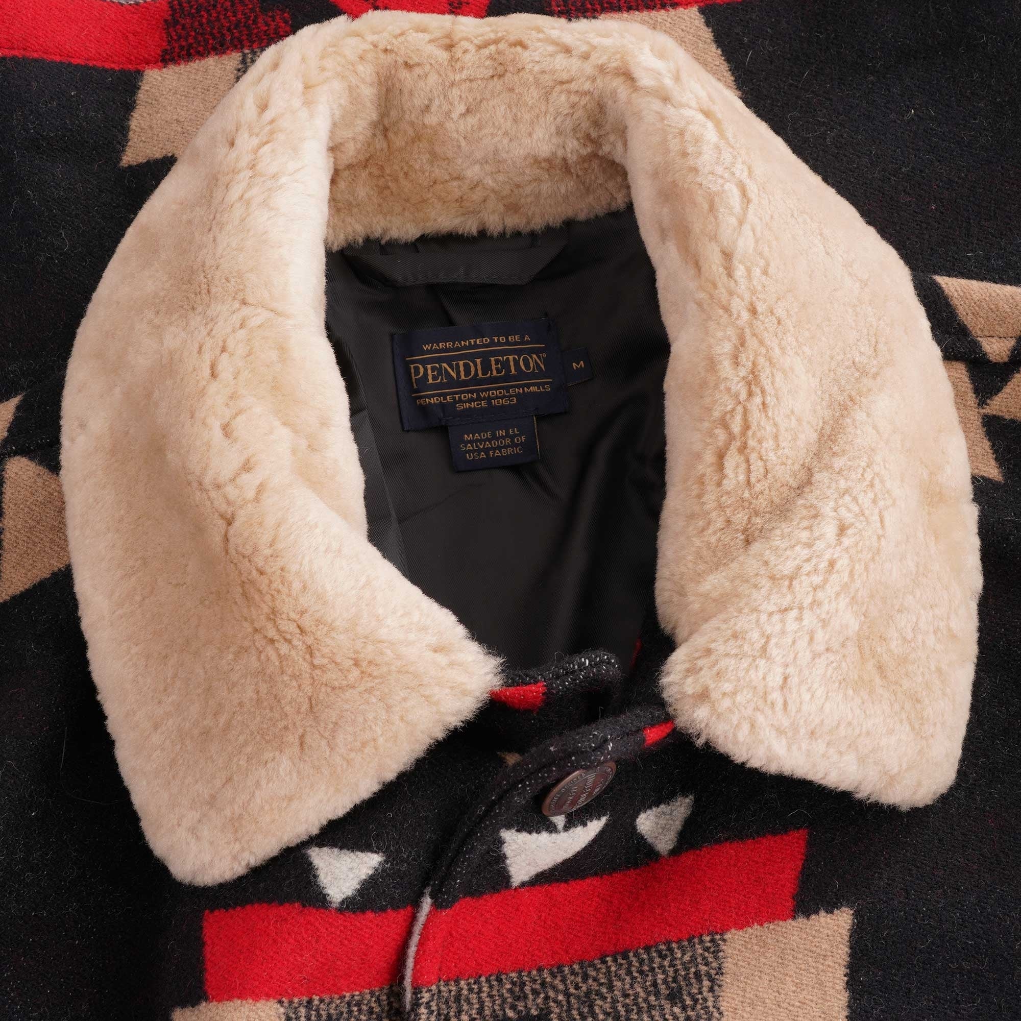 Pendleton Woolen Mills Brownsville Shearling Collar Coat - Rock Point