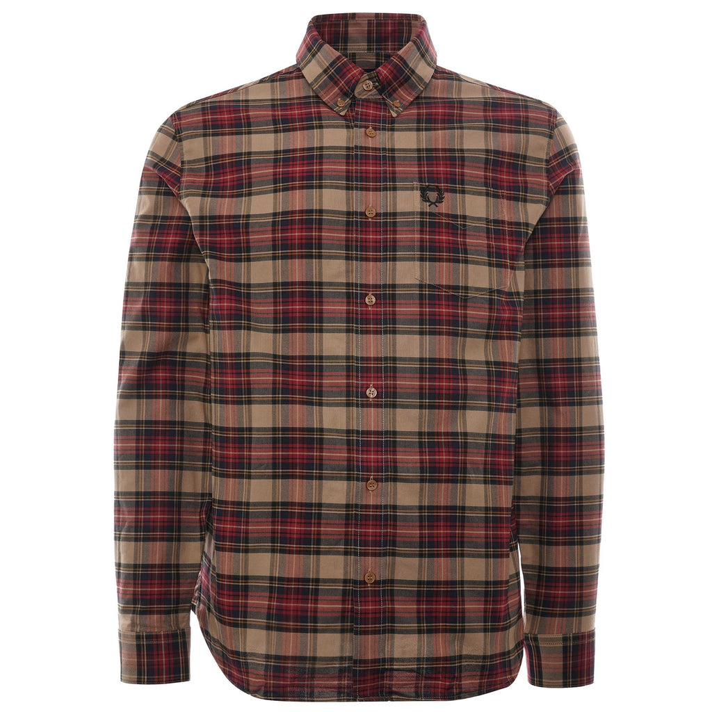 Tonal Tartan Shirt - Warm Stone