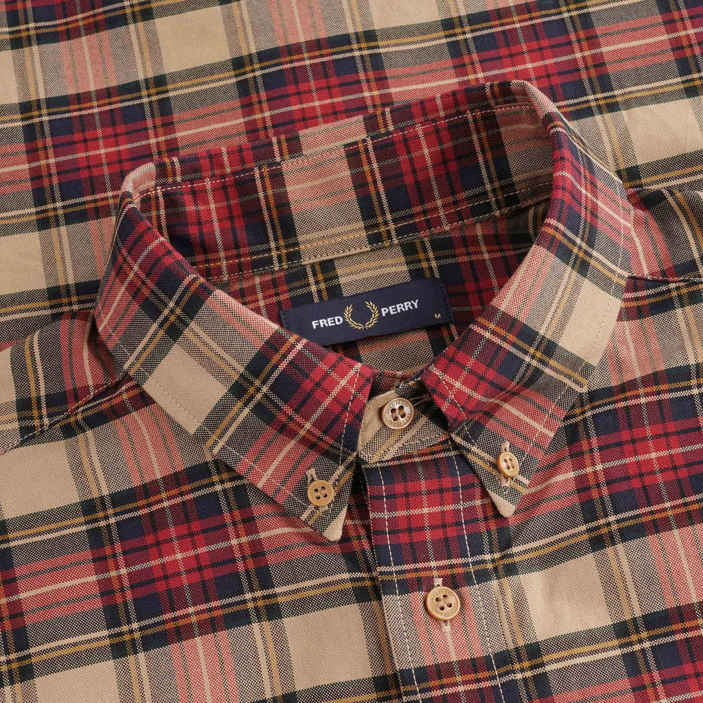 Tonal Tartan Shirt - Warm Stone