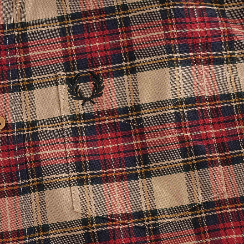Tonal Tartan Shirt - Warm Stone
