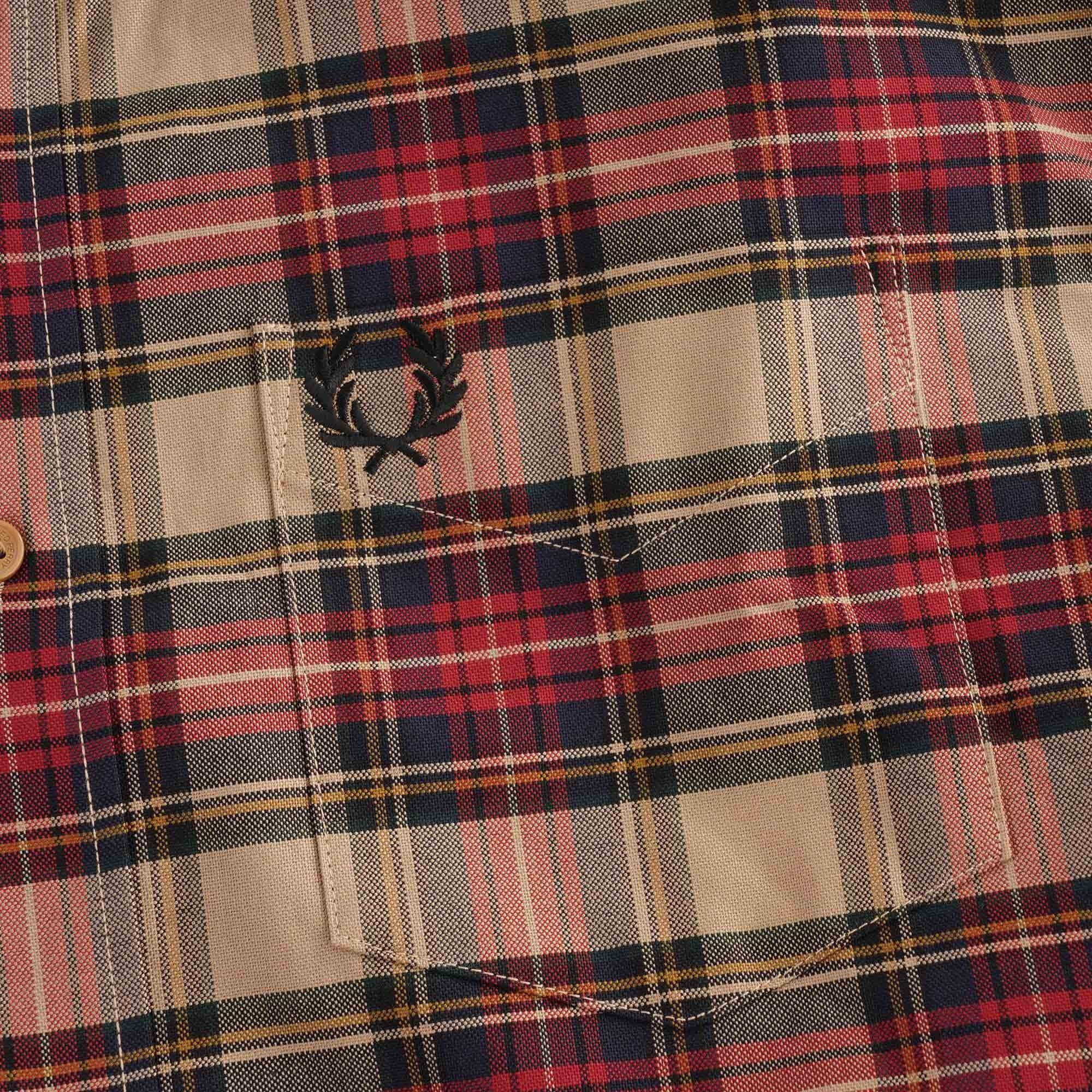 Tonal Tartan Shirt - Warm Stone