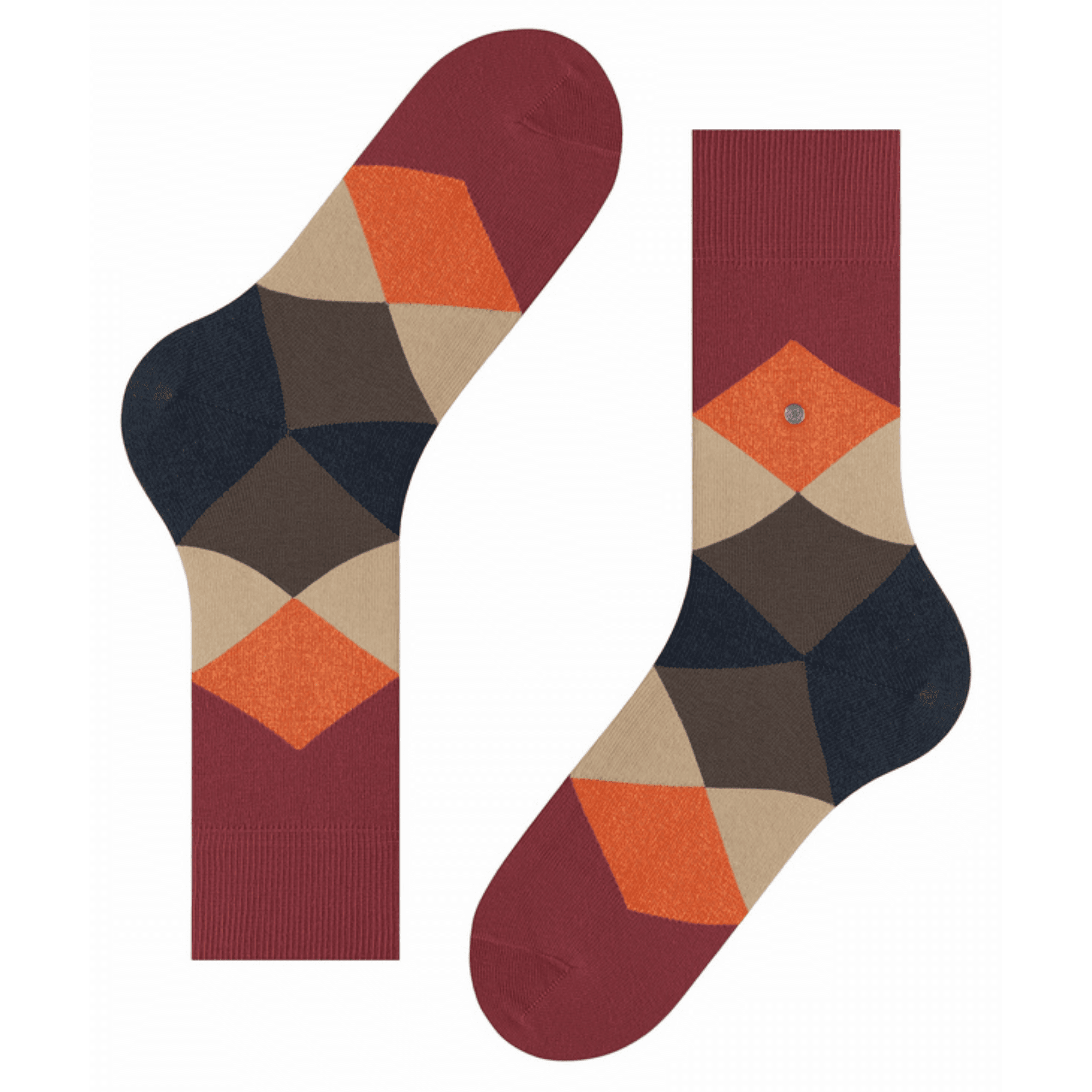 Burlington Socks Clyde Socks - Red/Brown