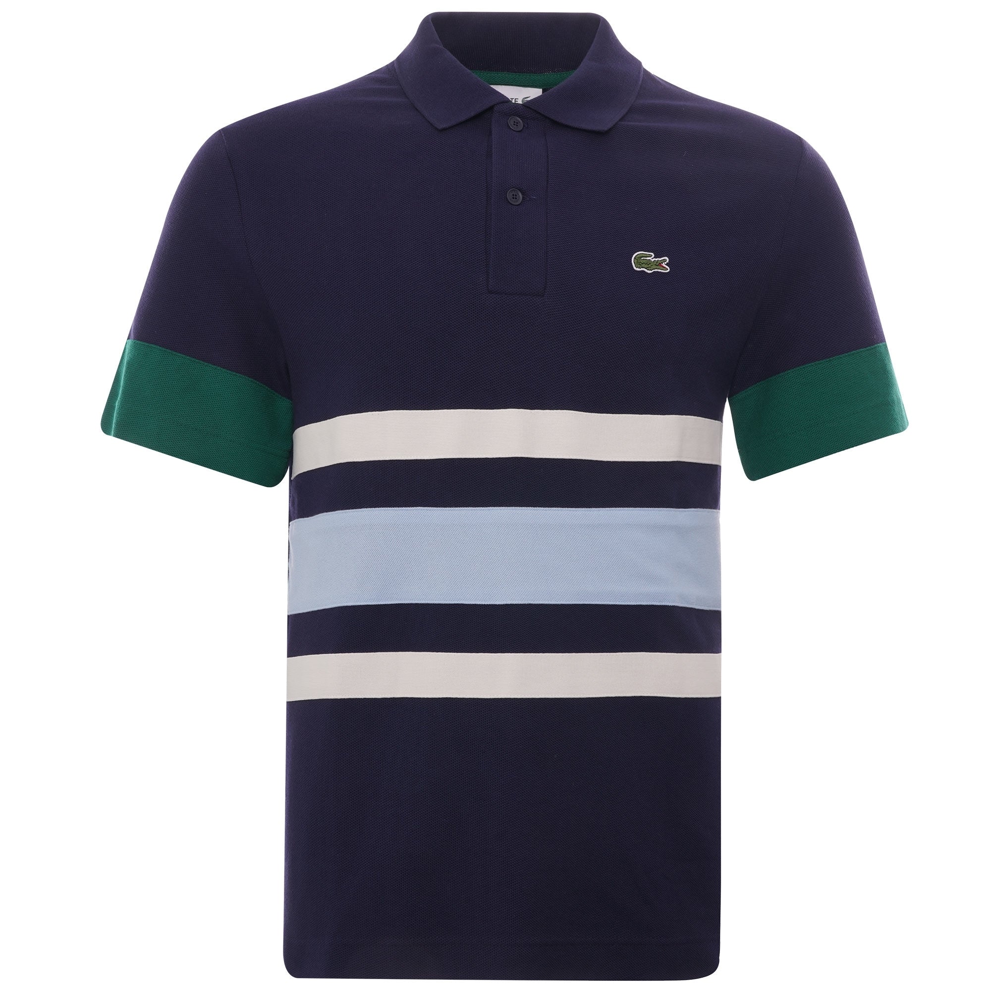 Heritage Slim Fit Colourblock Cotton Piqu Polo Shirt - Bleu