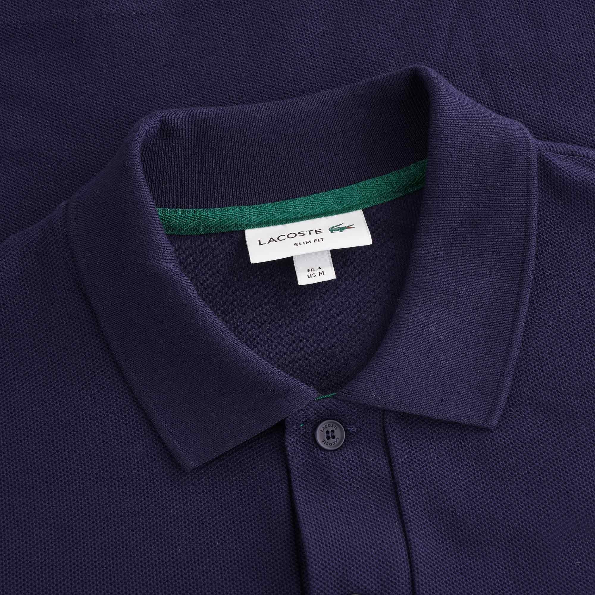 Heritage Slim Fit Colourblock Cotton Piqu Polo Shirt - Bleu