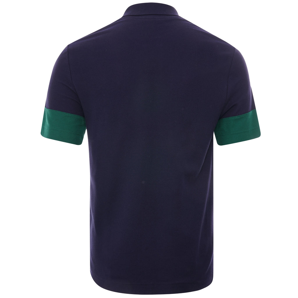 Heritage Slim Fit Colourblock Cotton Piqu Polo Shirt - Bleu