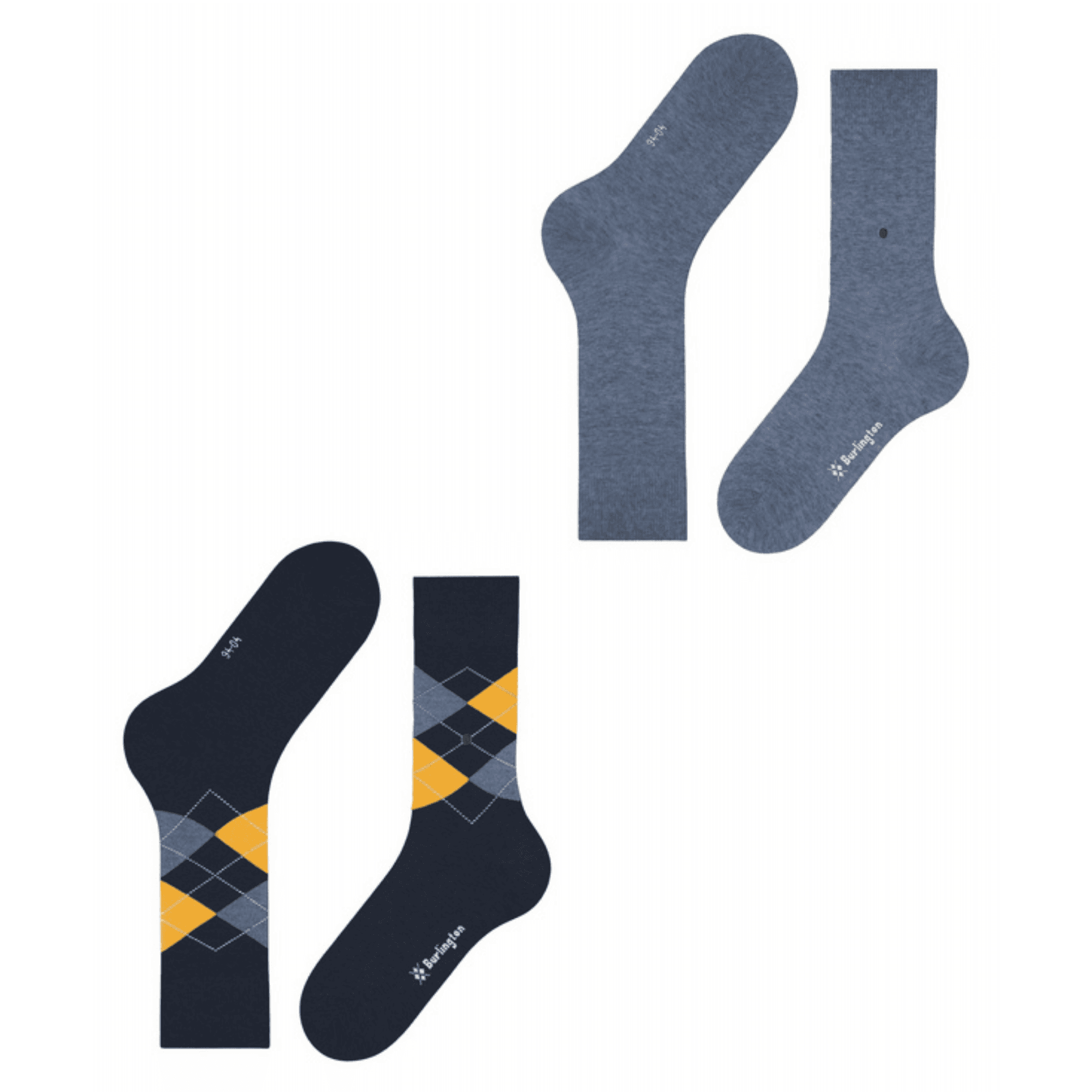 Burlington Socks Everyday 2-Pack Socks - Navy/Grey