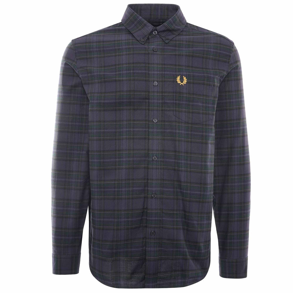 Tonal Tartan Shirt - Navy
