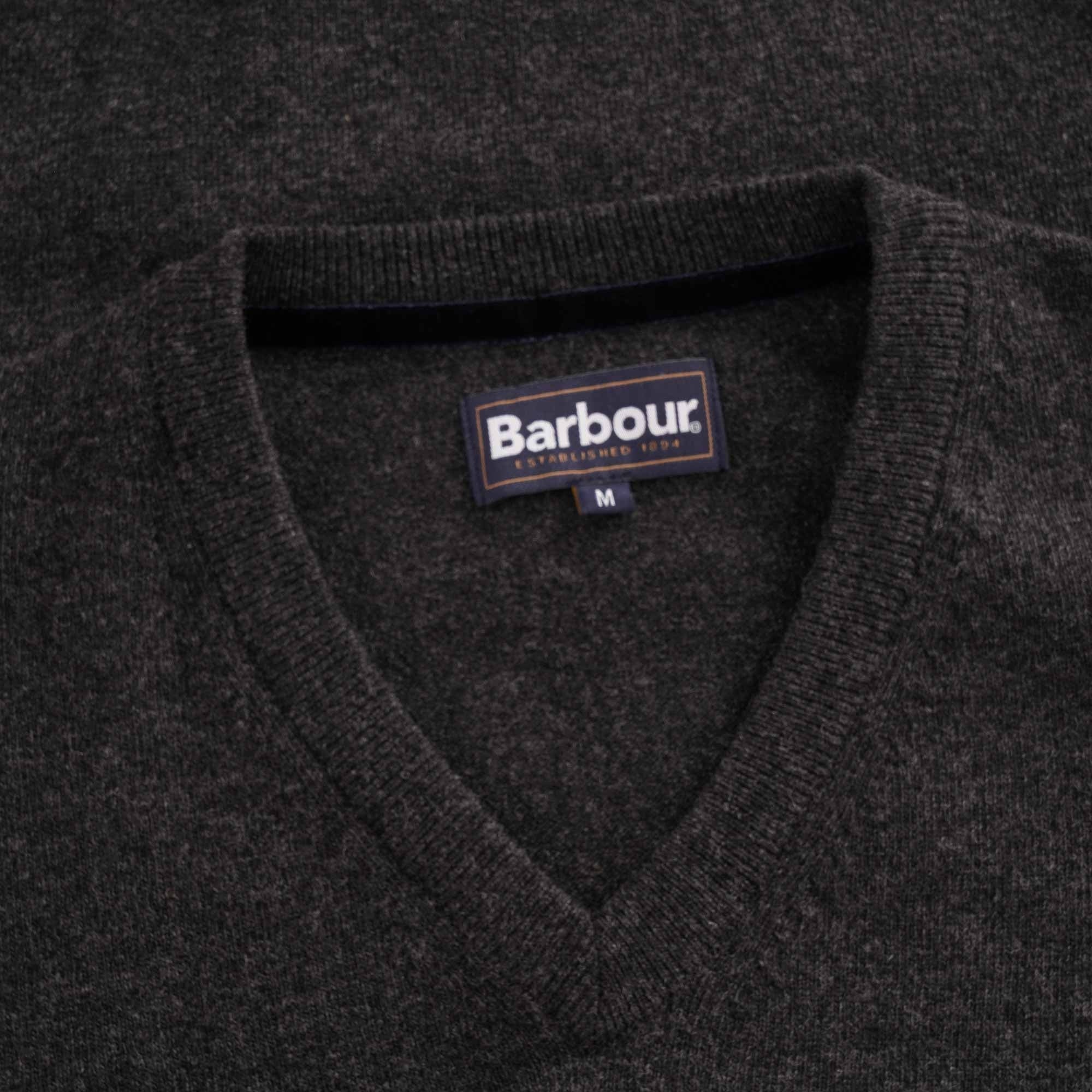 Harrow V-Neck Jumper - Charcoal
