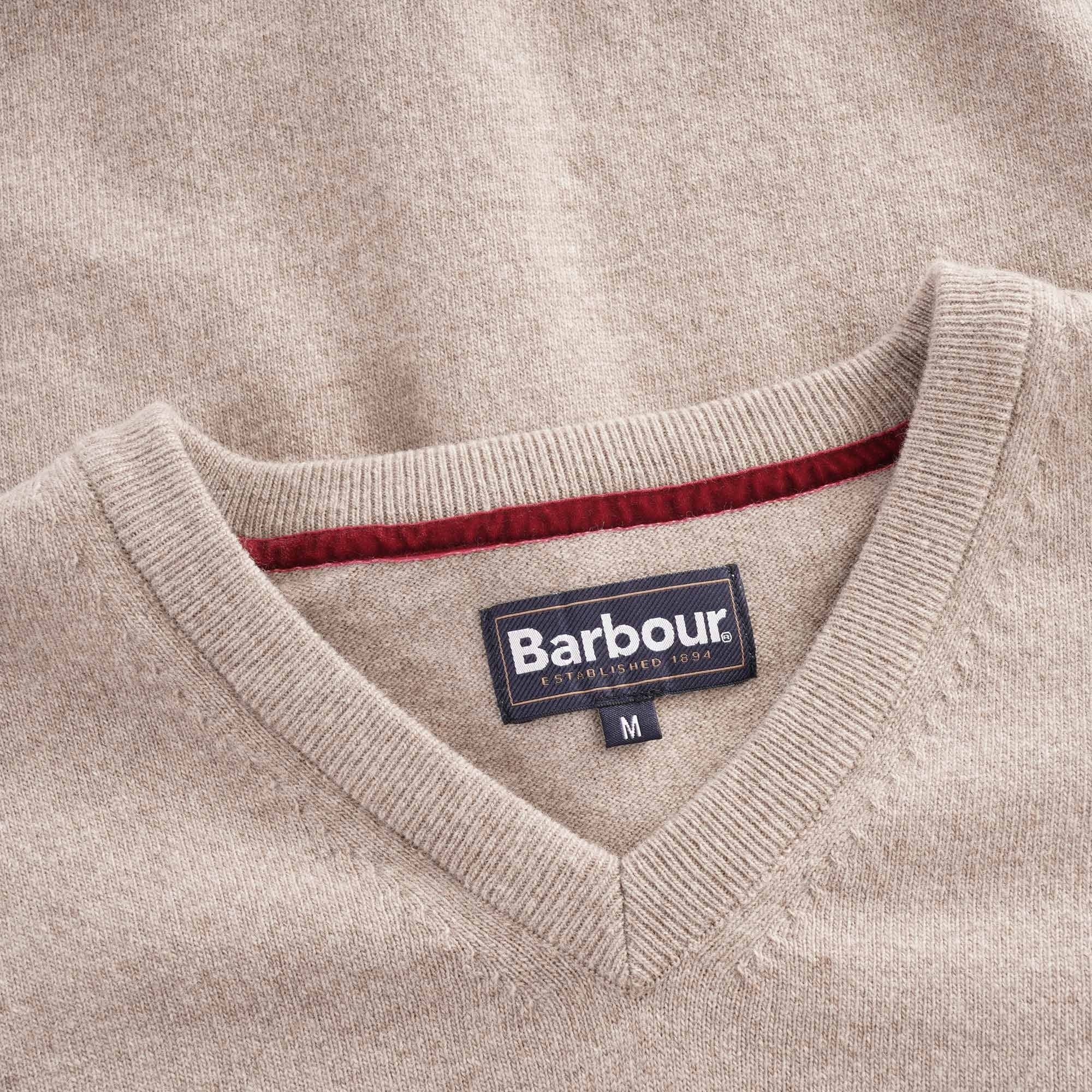 Harrow V-Neck Jumper - Stone