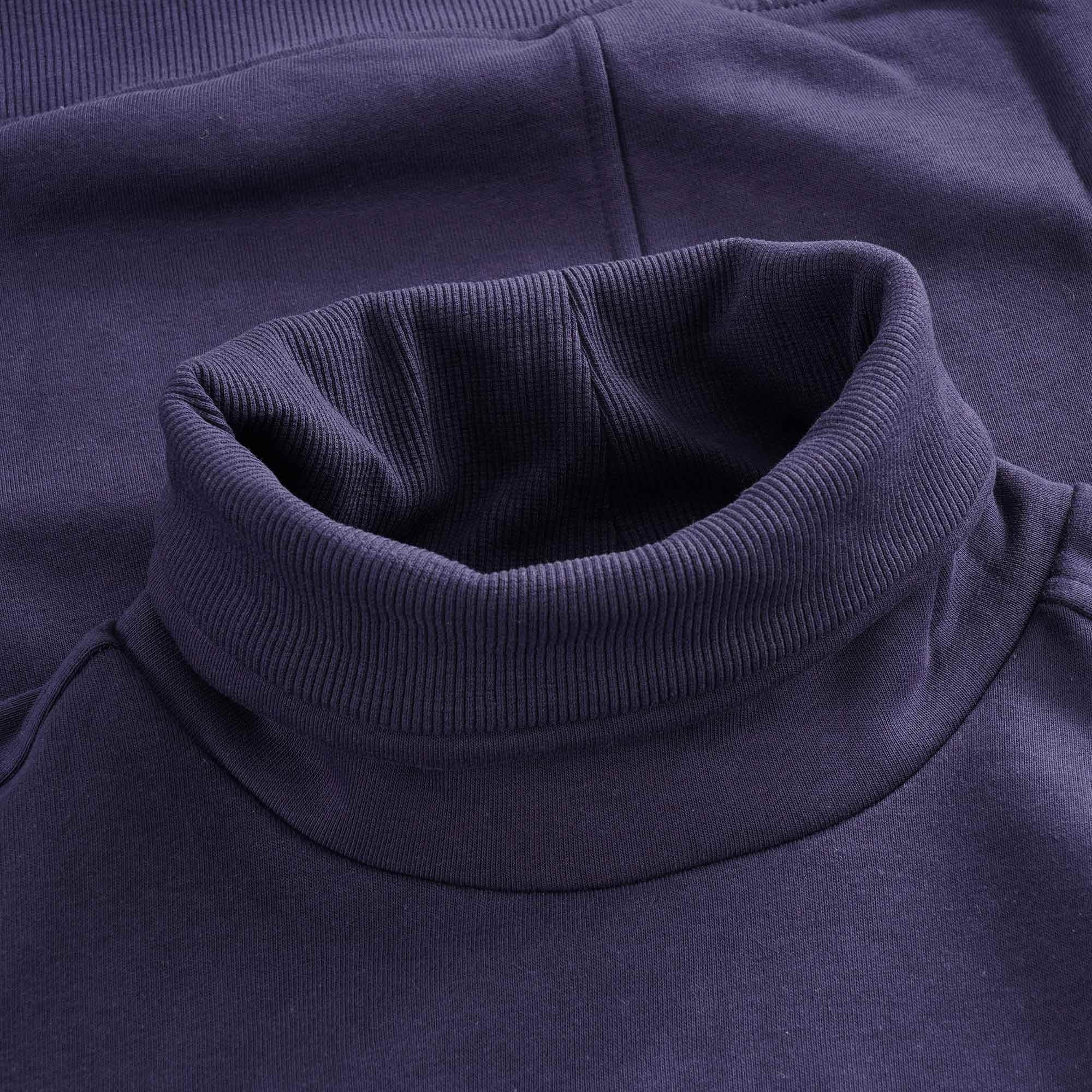 Noah Fleece Roll Neck Sweatshirt - Peacoat