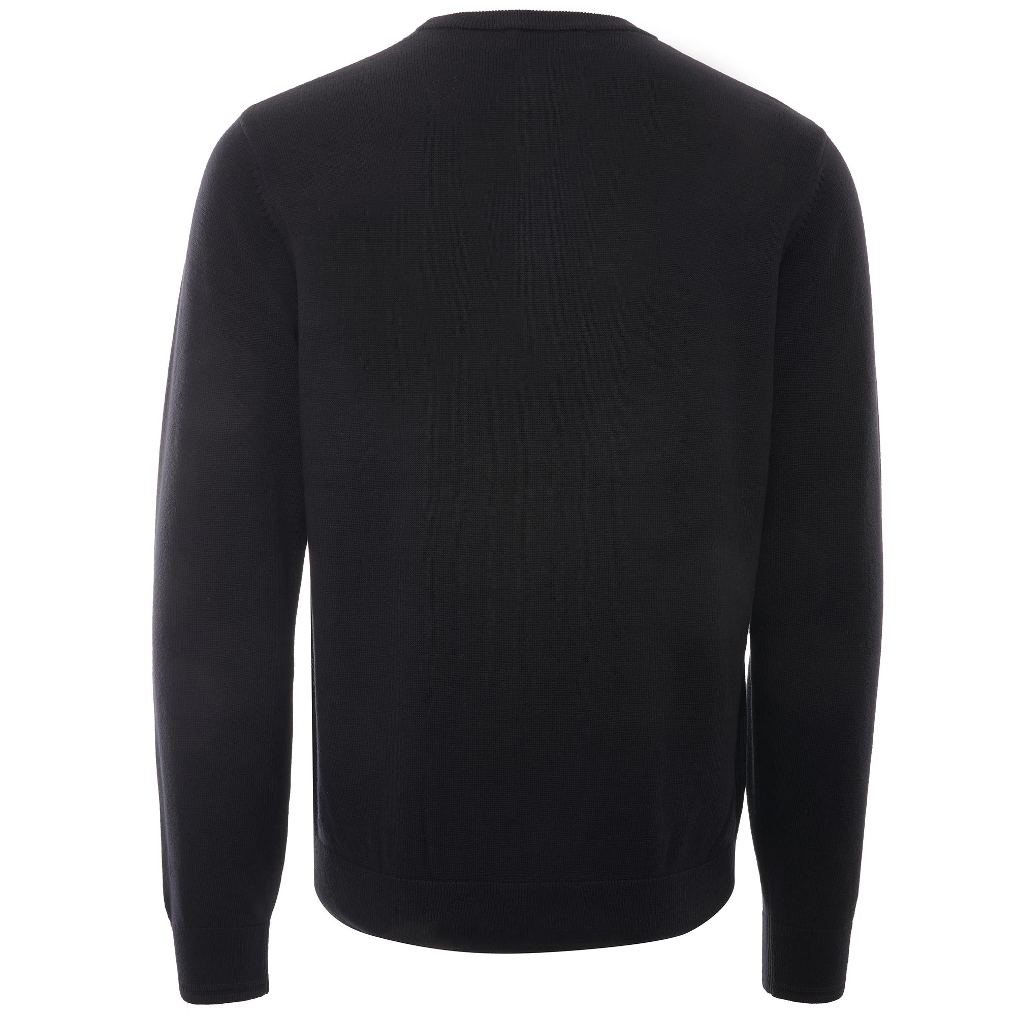 Cable Knit Crew Neck Jumper - Black