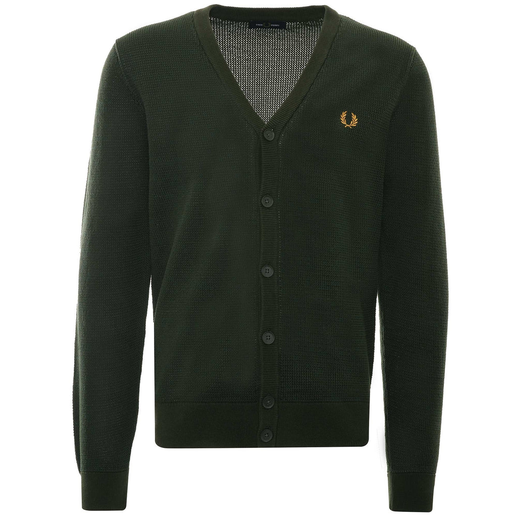 Textured Cardigan - Hunting Green