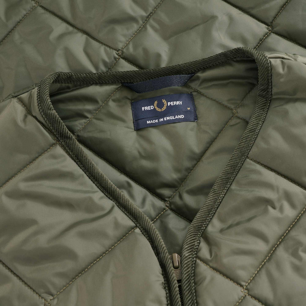 Fred Perry Reissues x Lavenham Quilted Liner - Olive Green