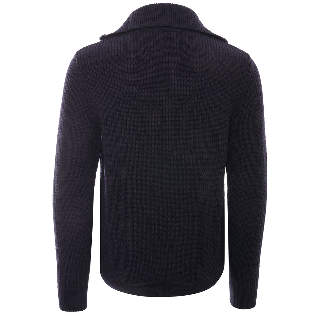 Crook Knitted Half Zip Jumper - Navy