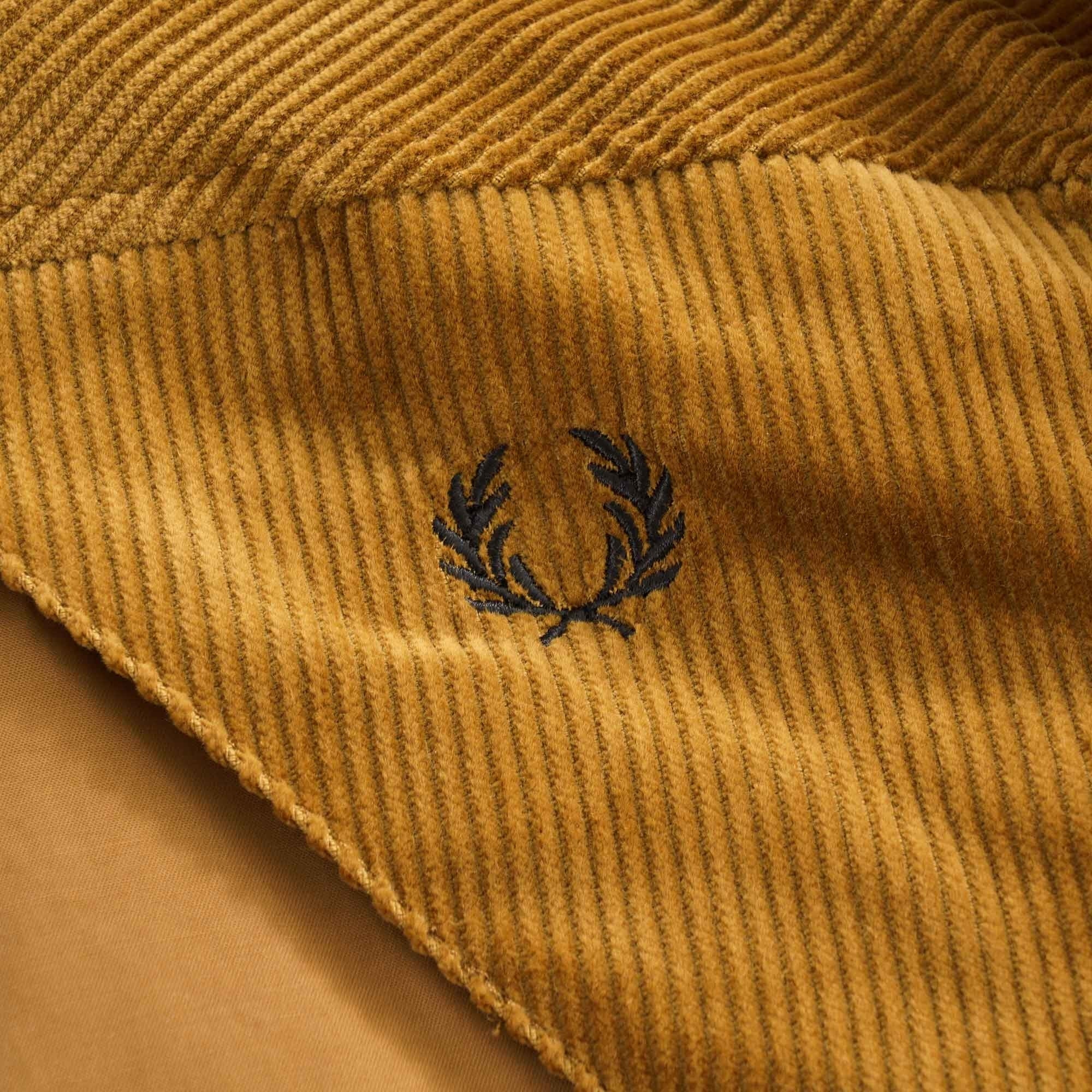 Corduroy Panel Hooded Jacket - Dark Caramel