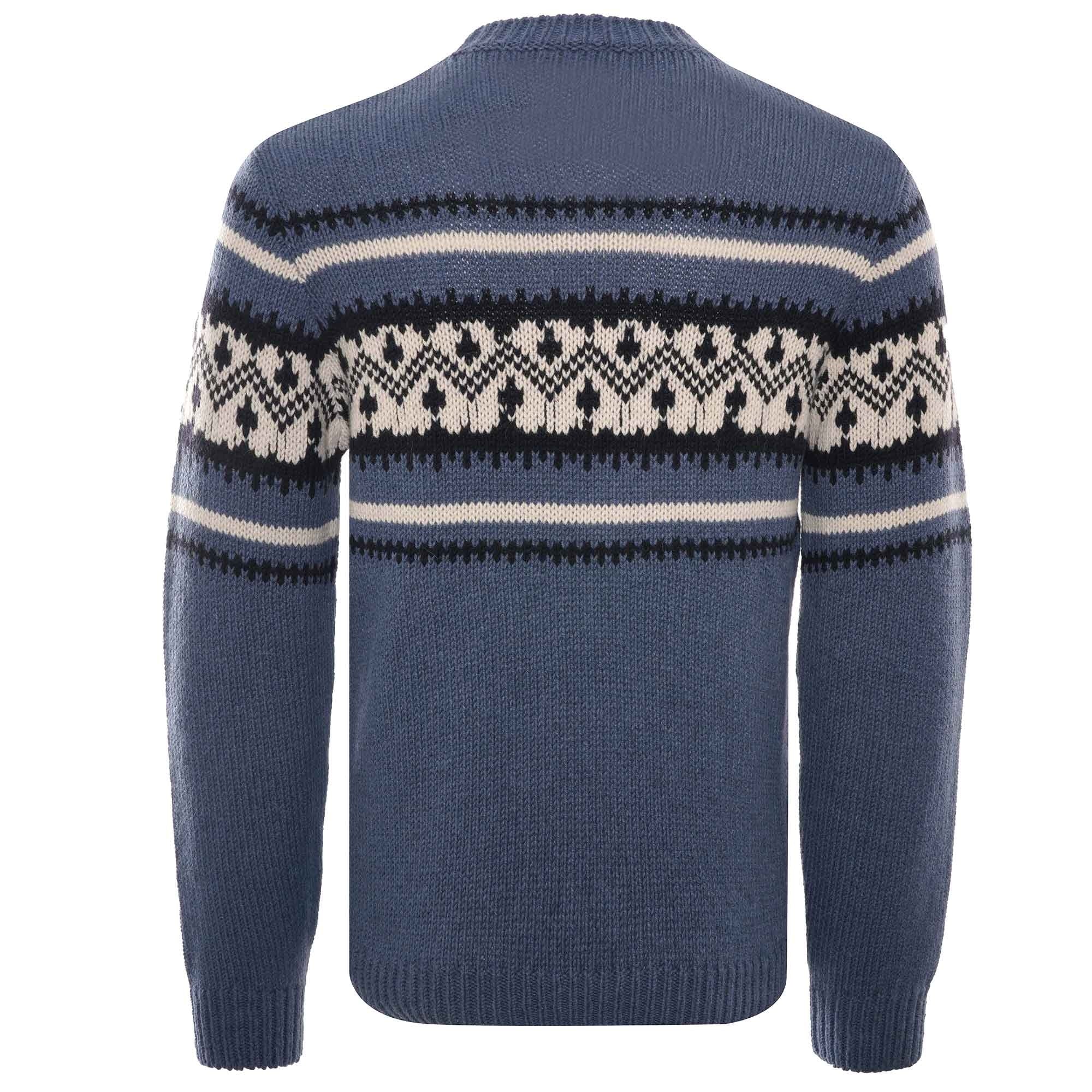 A.P.C. Franz Fair Isle Crew Knit - Bleu