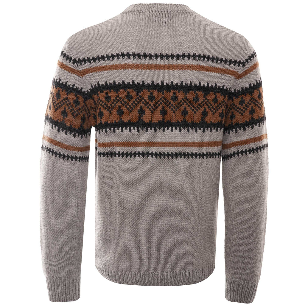 A.P.C. Franz Fair Isle Crew Knit - Gris