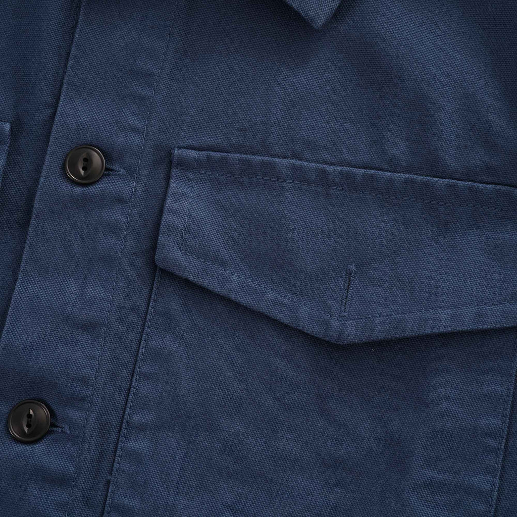 Colin Canvas Overshirt - Indigo