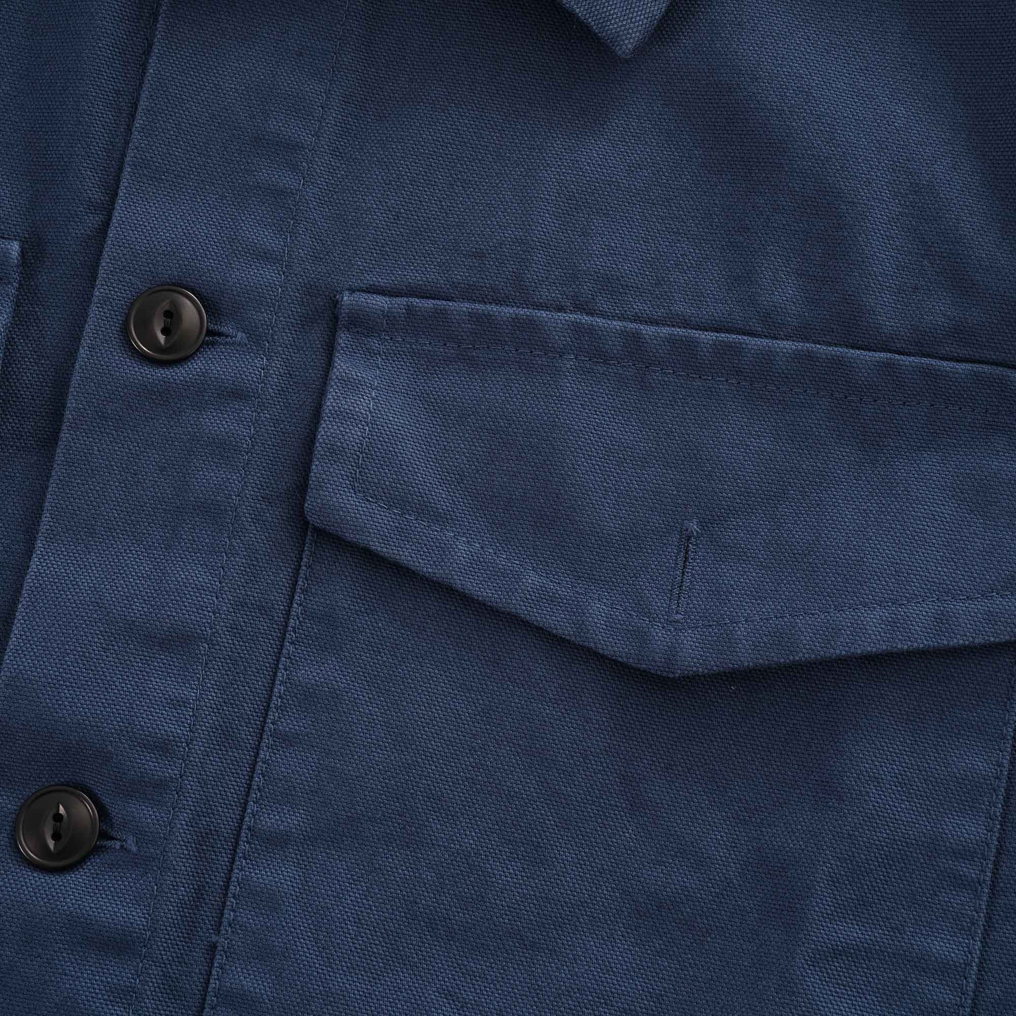 Colin Canvas Overshirt - Indigo