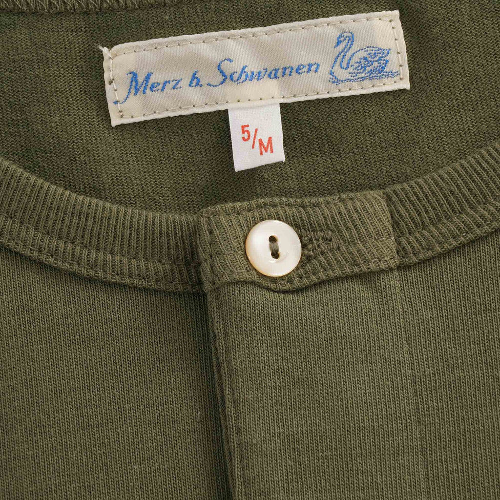 Henley Long Sleeve T-Shirt - Army Green