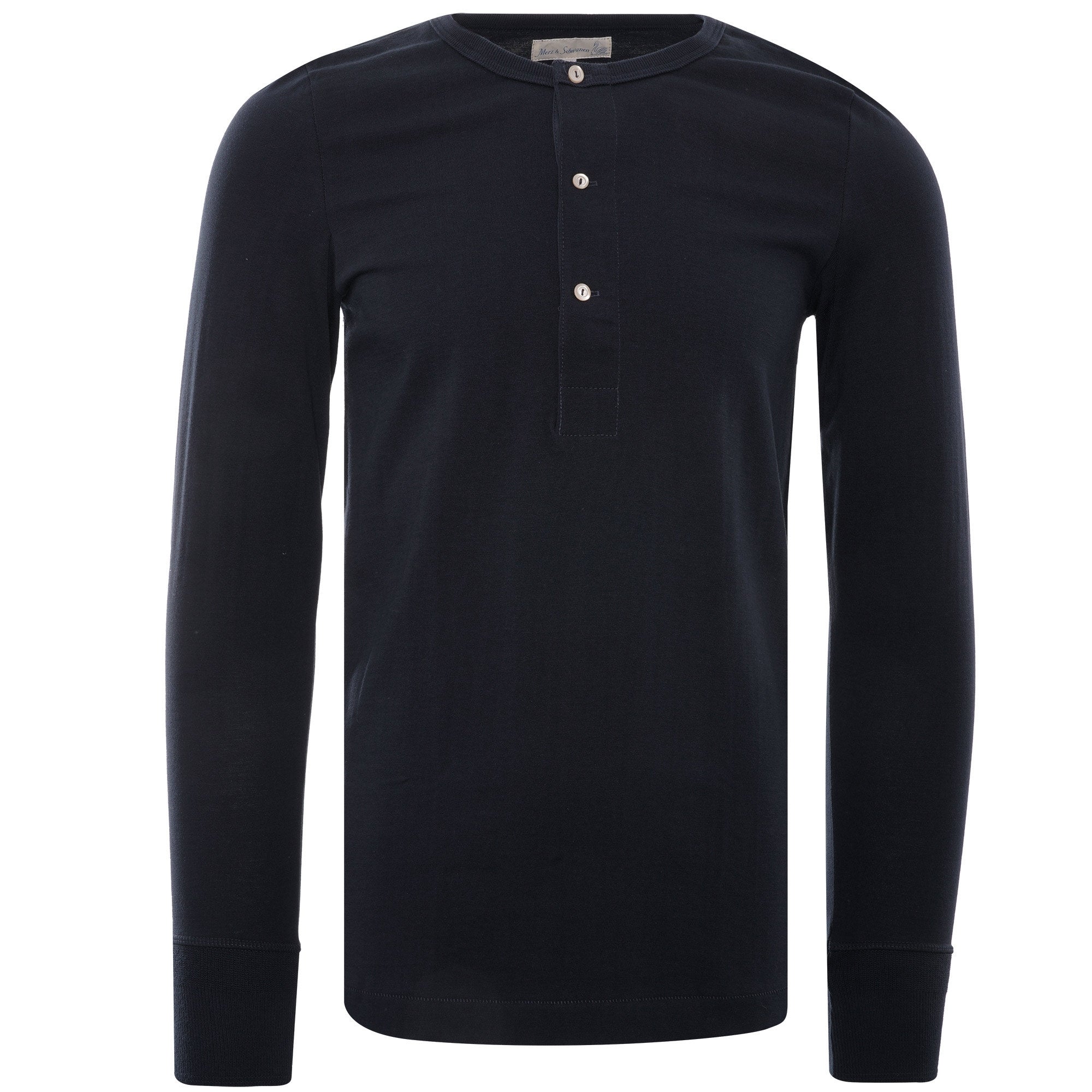 Merz b Schwanen Henley T-Shirt - Night Blue