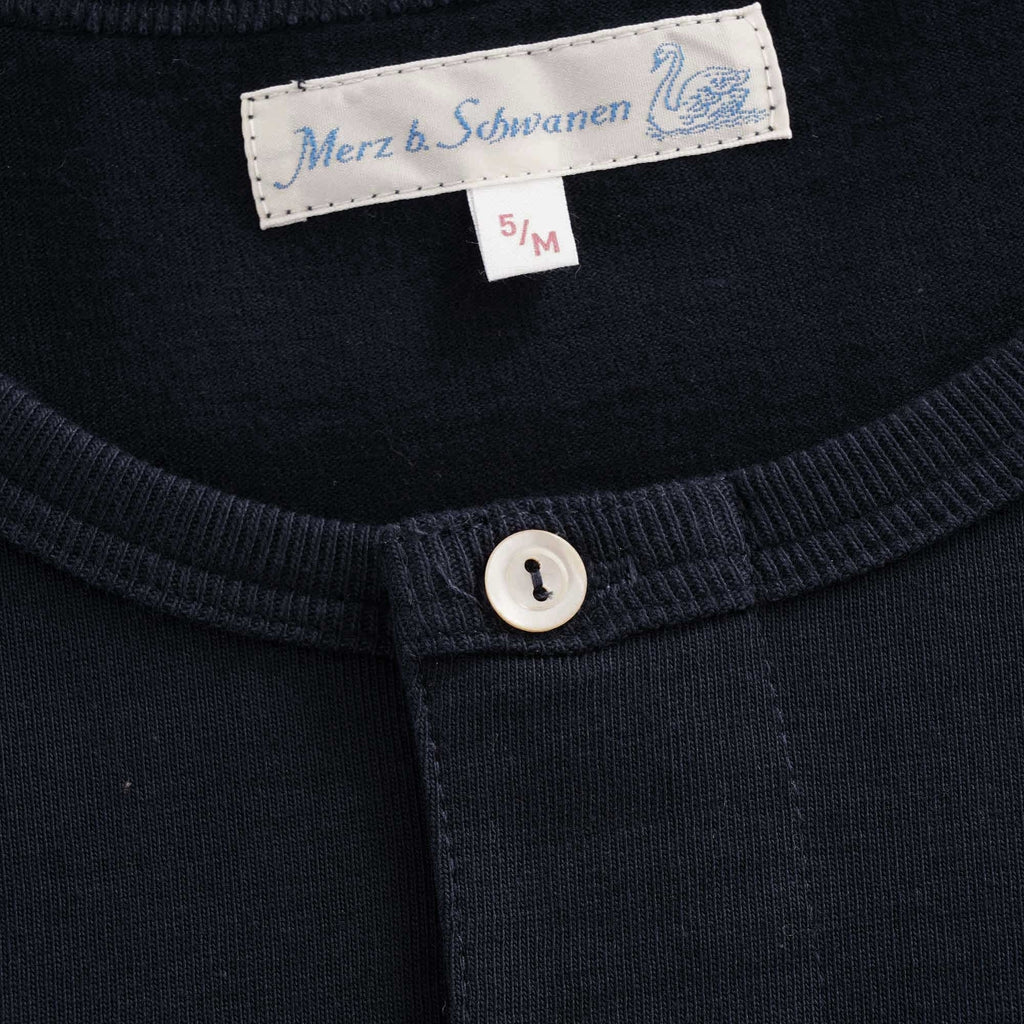 Merz b Schwanen Henley T-Shirt - Night Blue