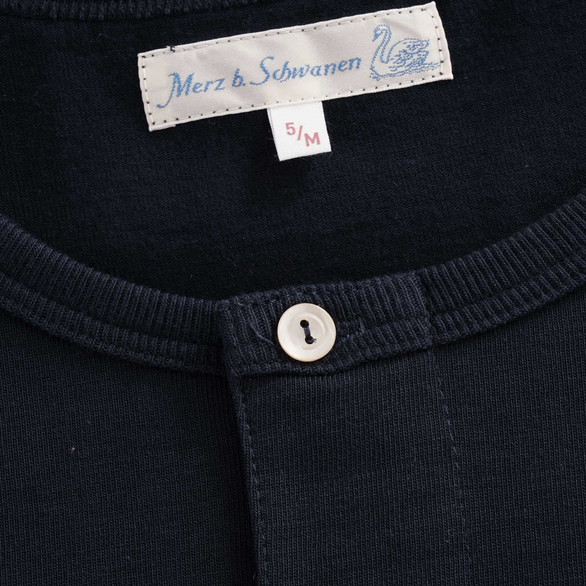 Merz b Schwanen Henley T-Shirt - Night Blue