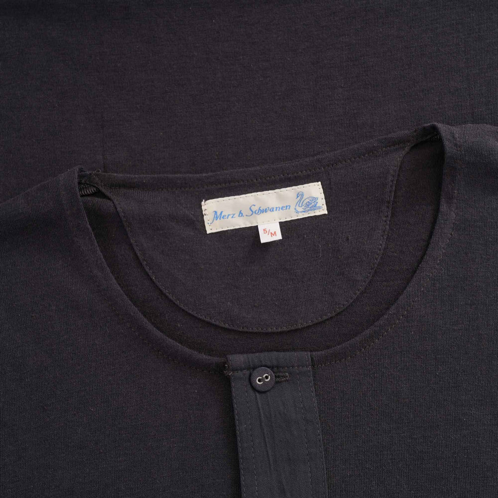 Button Facing T-Shirt - Charcoal