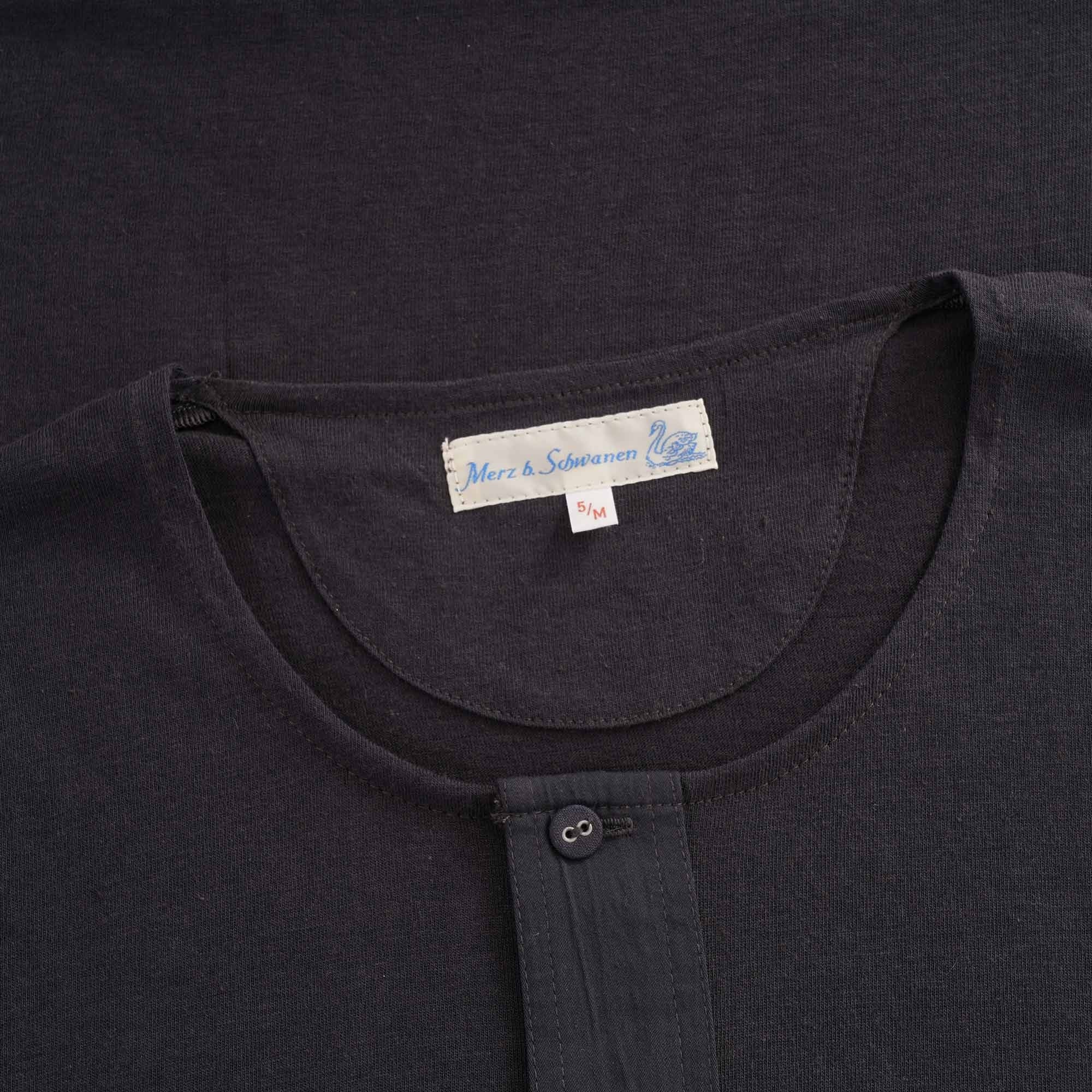 Button Facing T-Shirt - Charcoal