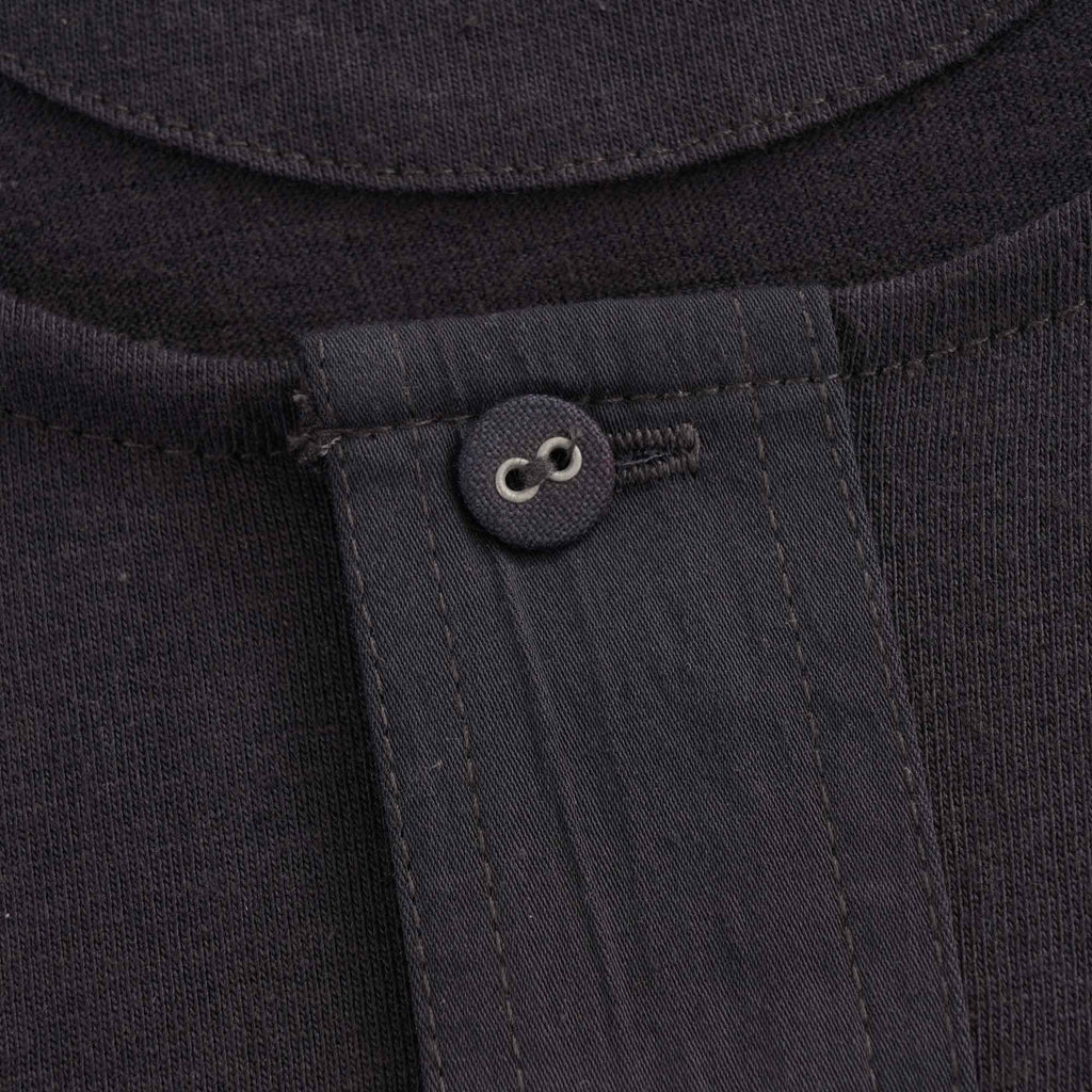 Button Facing T-Shirt - Charcoal