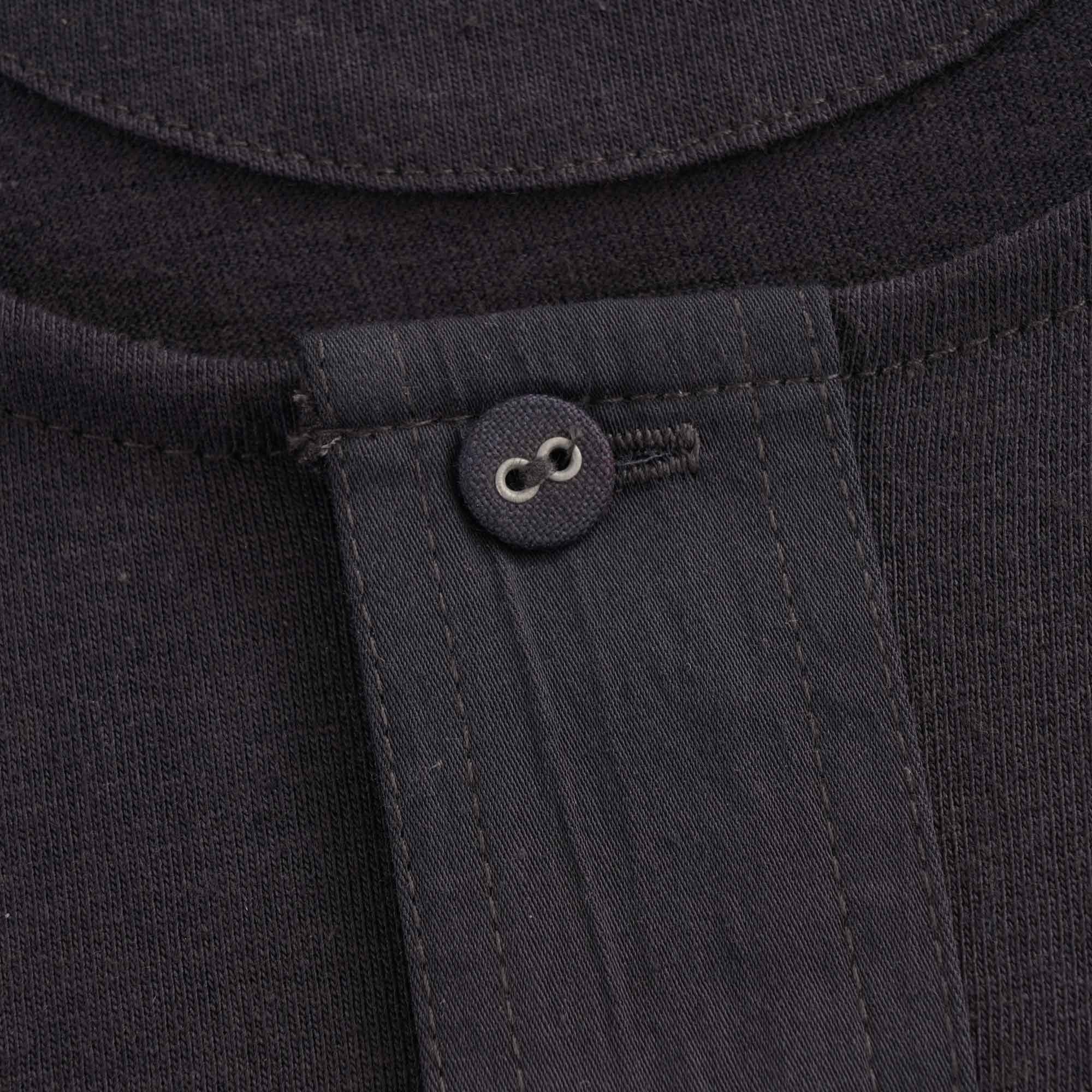 Button Facing T-Shirt - Charcoal