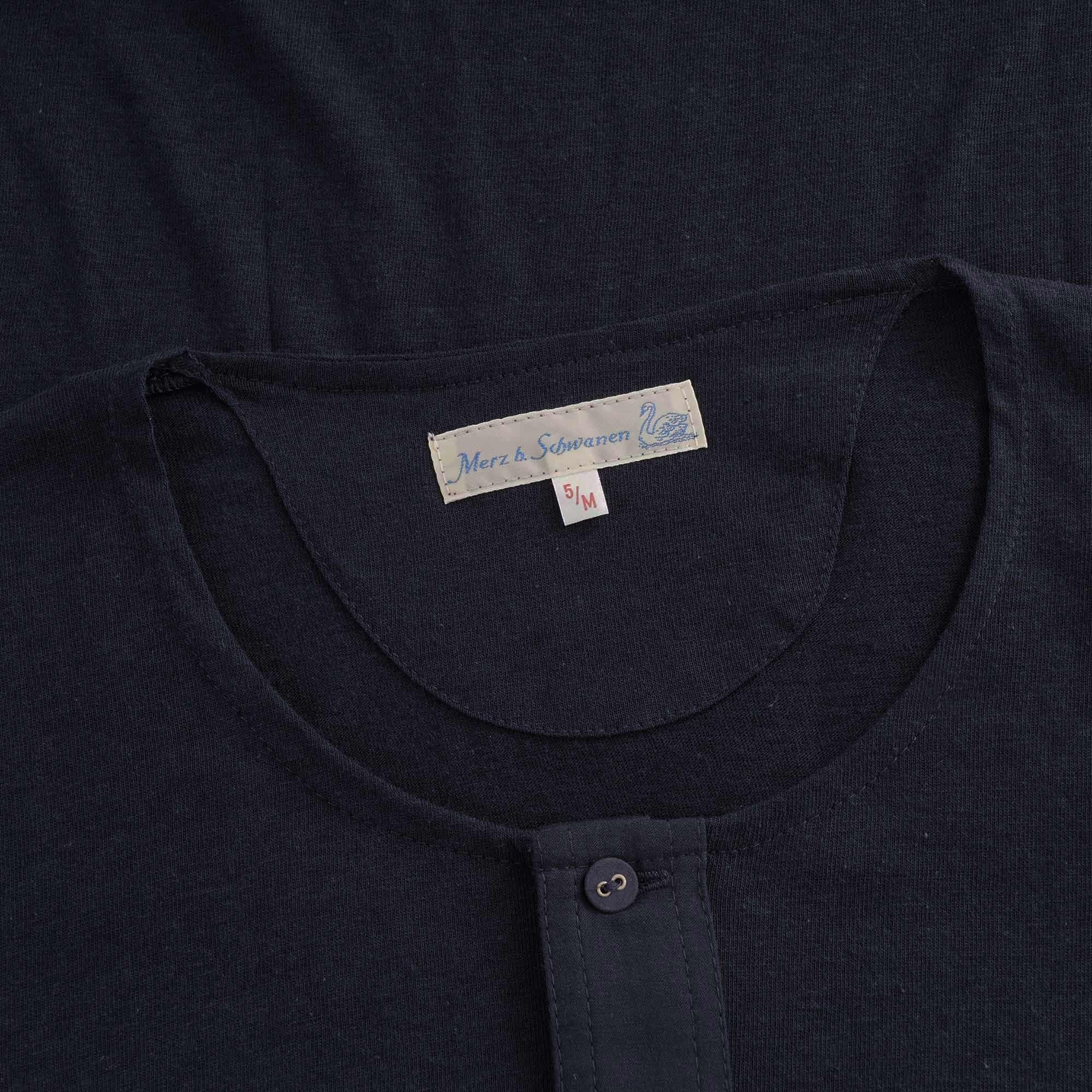Button Facing Long Sleeve T-Shirt - Charcoal