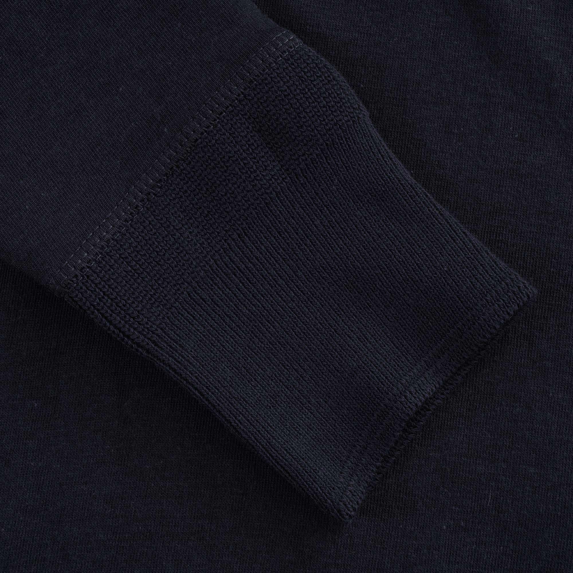 Button Facing Long Sleeve T-Shirt - Charcoal