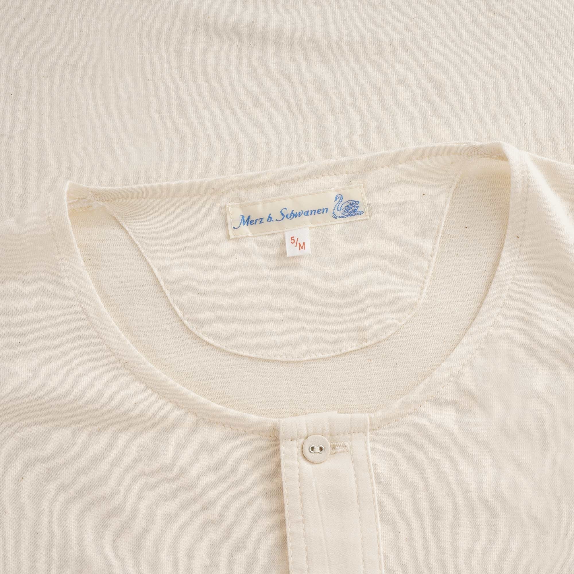 Button Facing Long Sleeve T-Shirt - Nature