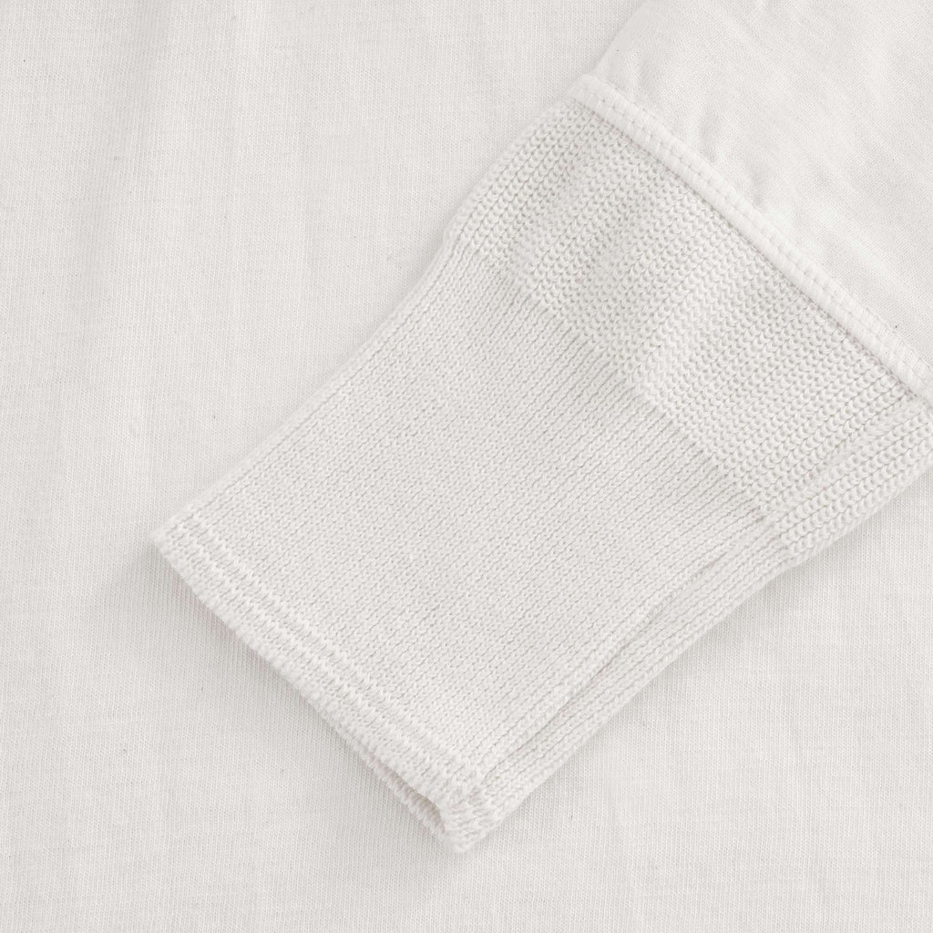 Button Facing Long Sleeve T-Shirt - White