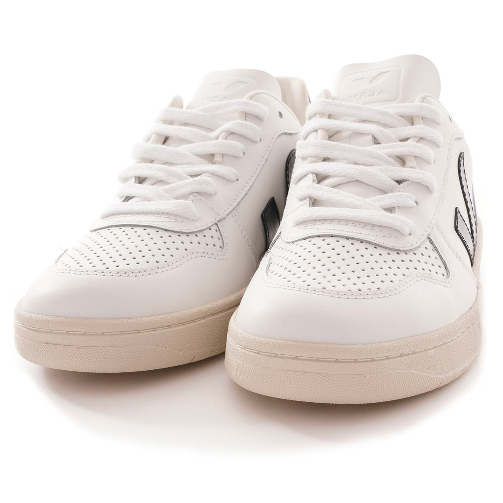 V-10 Leather - White and Black