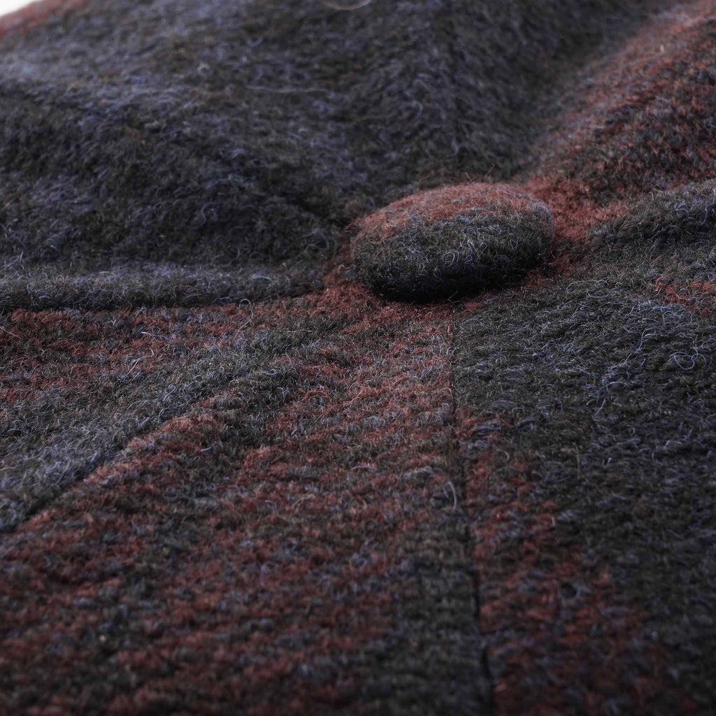Stetson Hats Hatteras Lambswool Check Flat Cap - Blue/Red