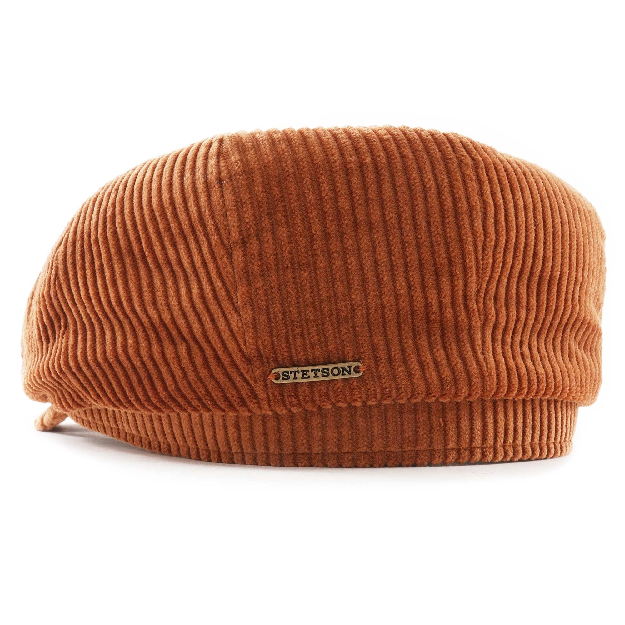 Stetson Hats Hatteras Wide Corduroy Flat Cap - Rust