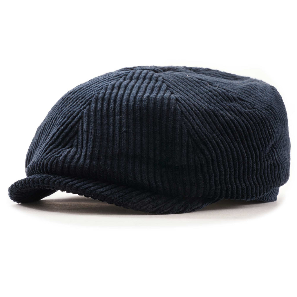 Stetson Hats Hatteras Wide Corduroy Flat Cap - Navy