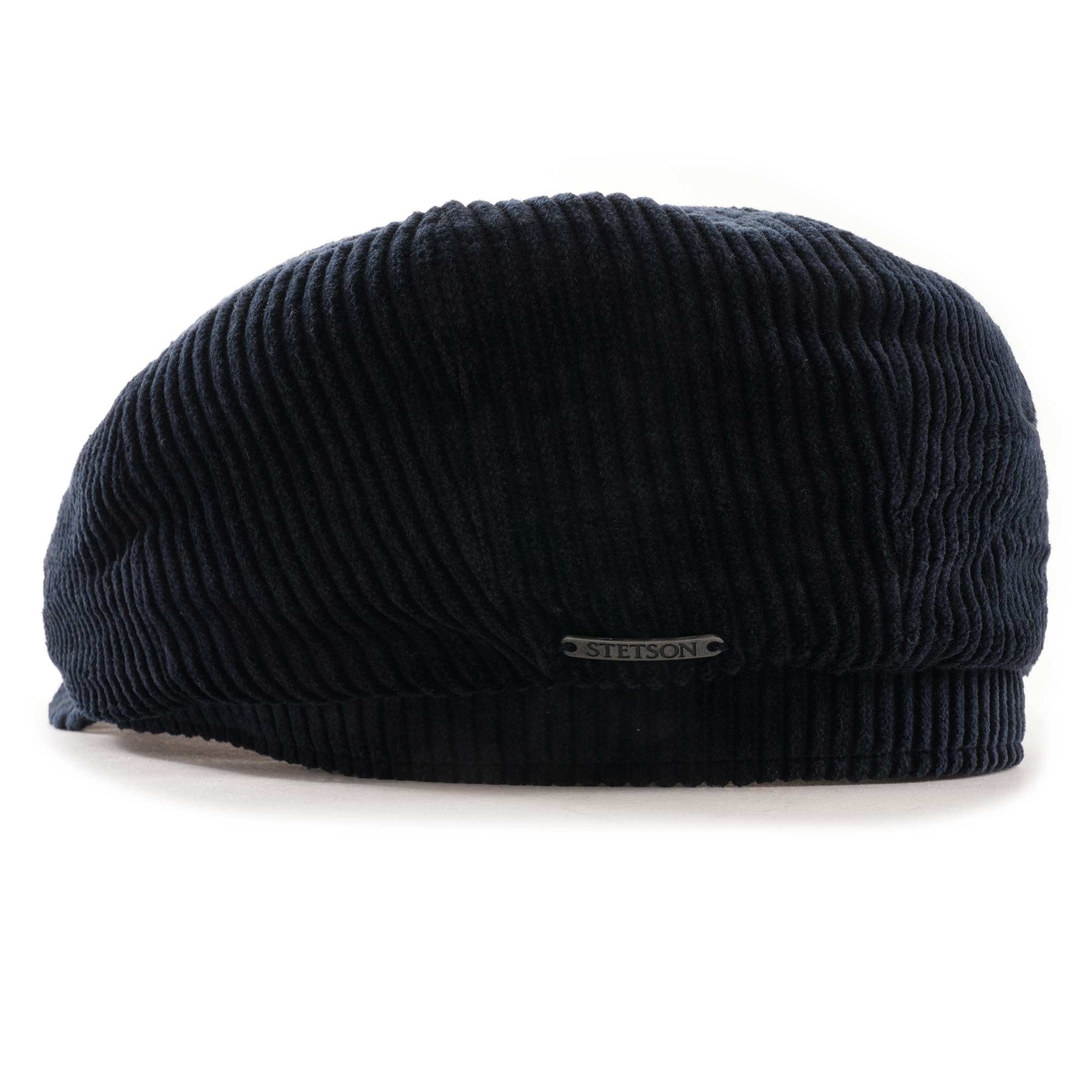 Stetson Hats Hatteras Wide Corduroy Flat Cap - Navy