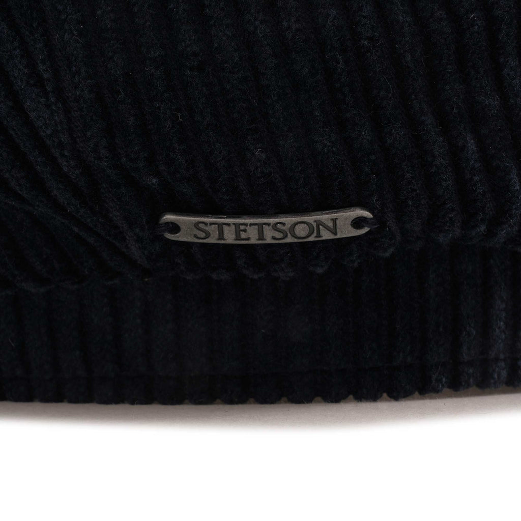 Stetson Hats Hatteras Wide Corduroy Flat Cap - Navy