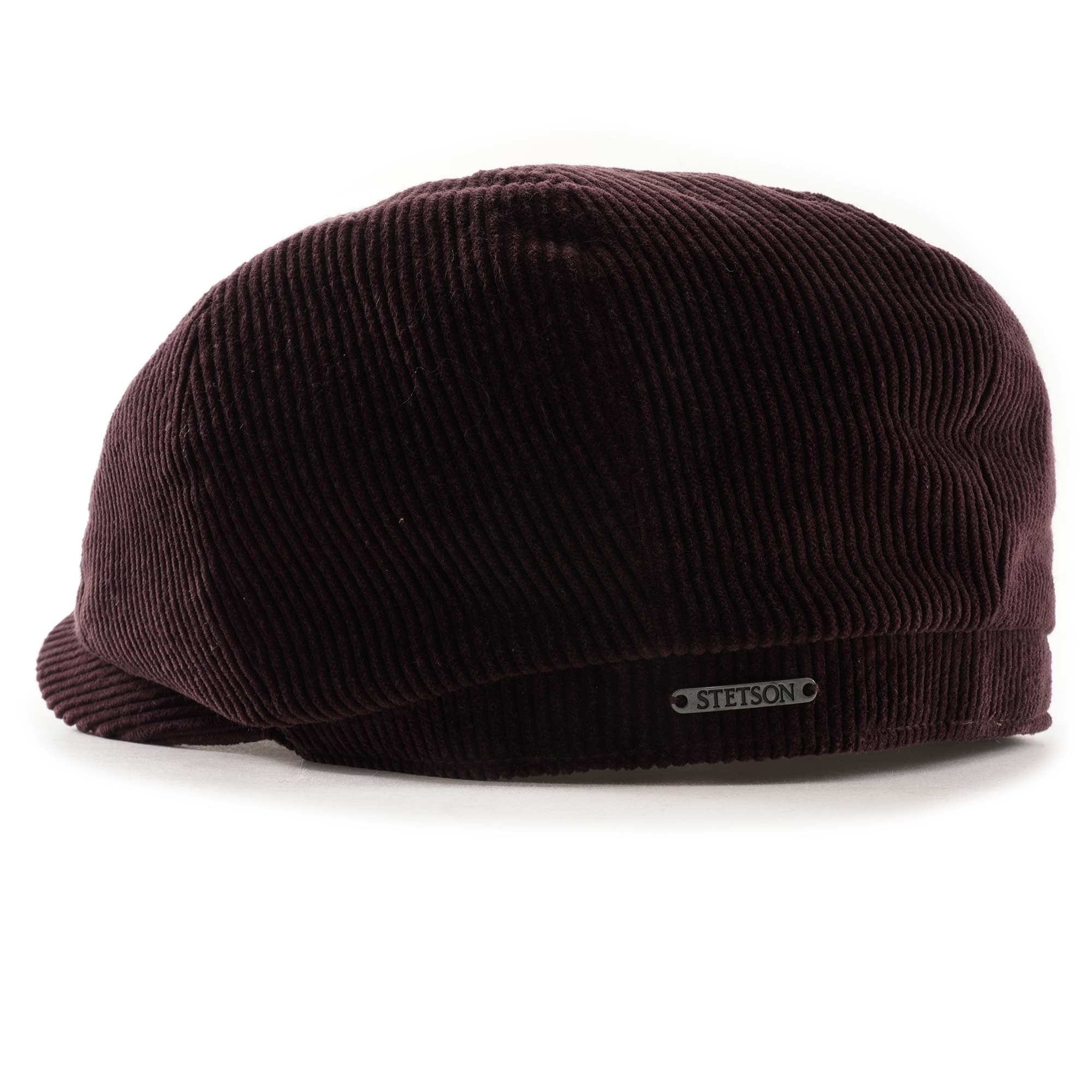 Stetson Hats Hatteras Wide Corduroy Flat Cap - Wine