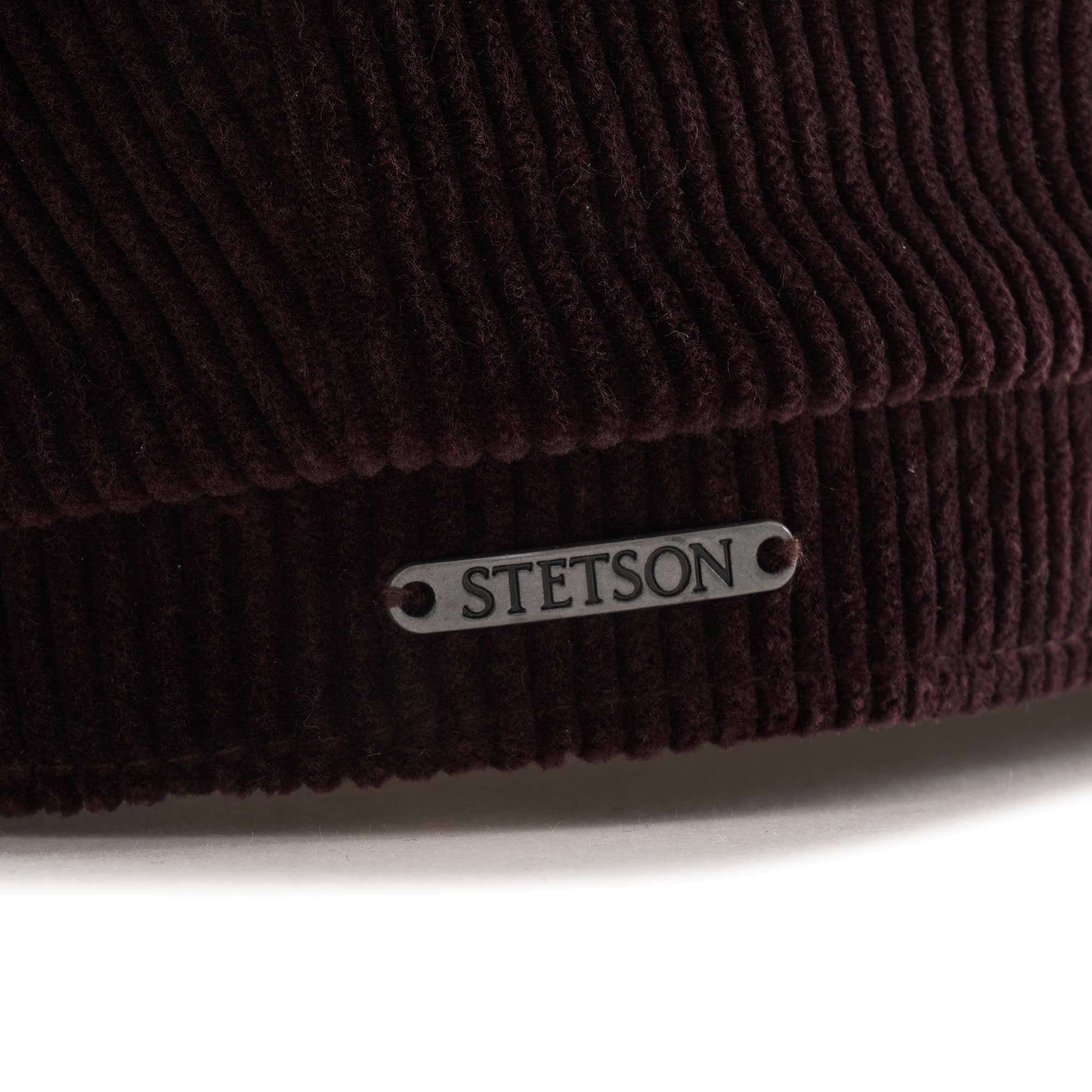Stetson Hats Hatteras Wide Corduroy Flat Cap - Wine