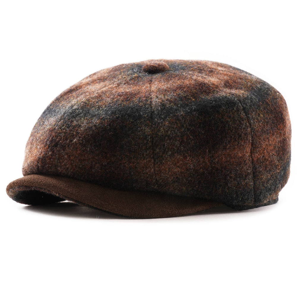 Stetson Hats Hatteras Lambswool Check Flat Cap - Multi