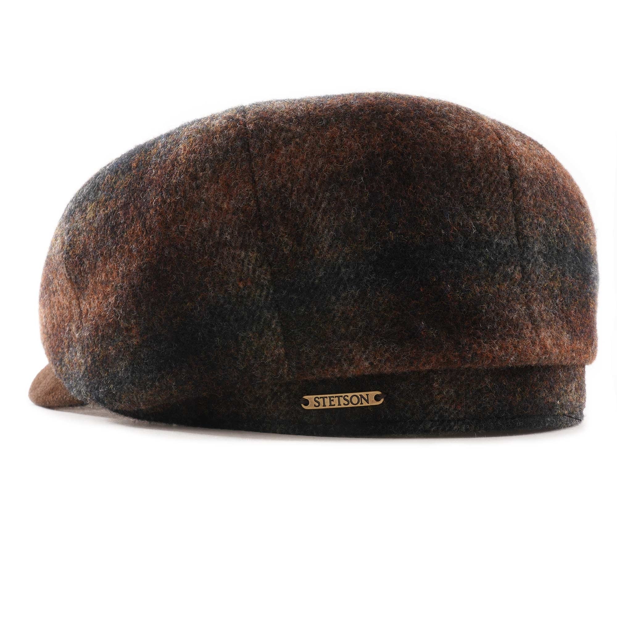 Stetson Hats Hatteras Lambswool Check Flat Cap - Multi