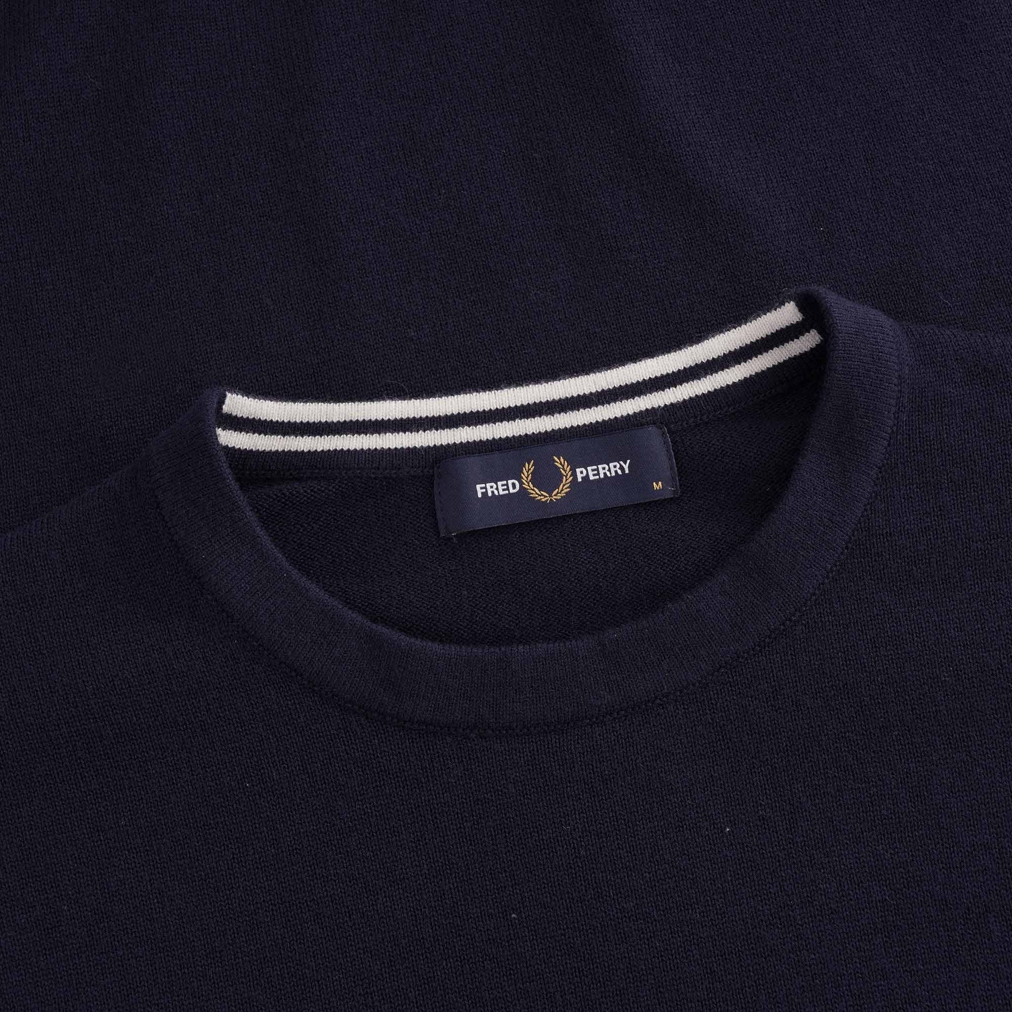Fred Perry Classic Crew Neck Jumper - Navy