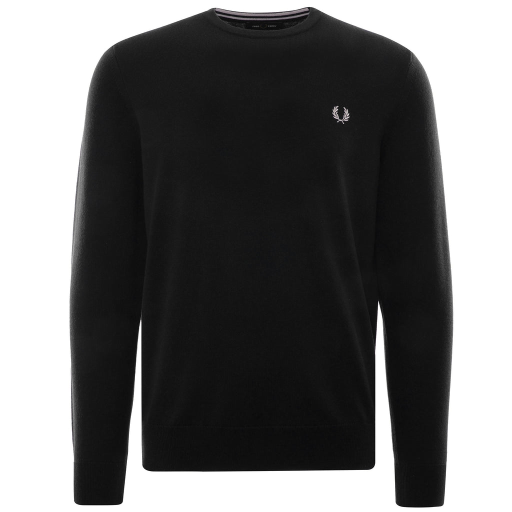 Fred Perry Classic Crew Neck Jumper - Black