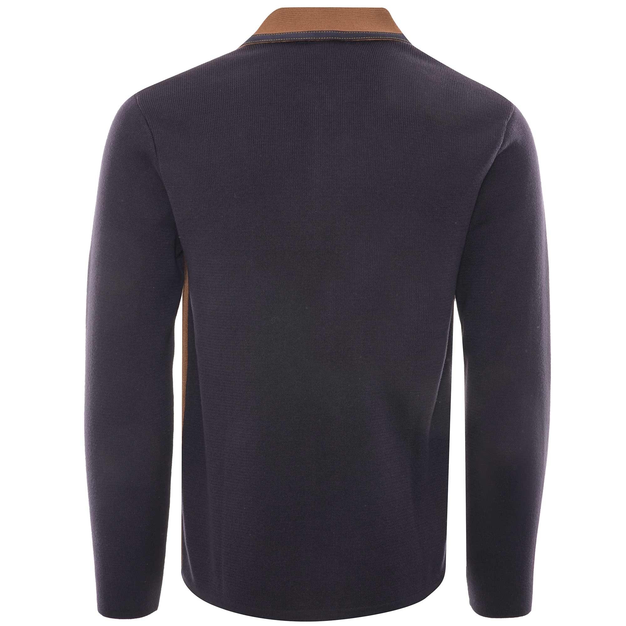 Gabicci Vintage Finney Zip Through Polo Shirt - Navy